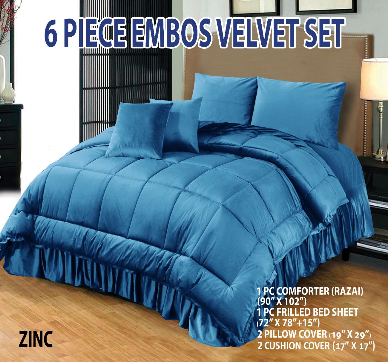 Emboss Velvet Bedsheet