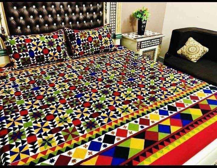 3d crystal cotton bedsheet