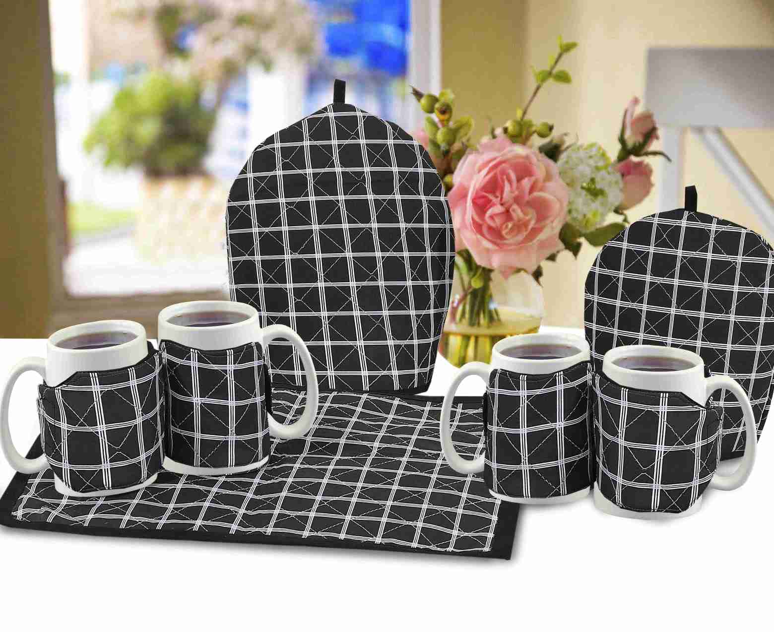 tea cozy set black