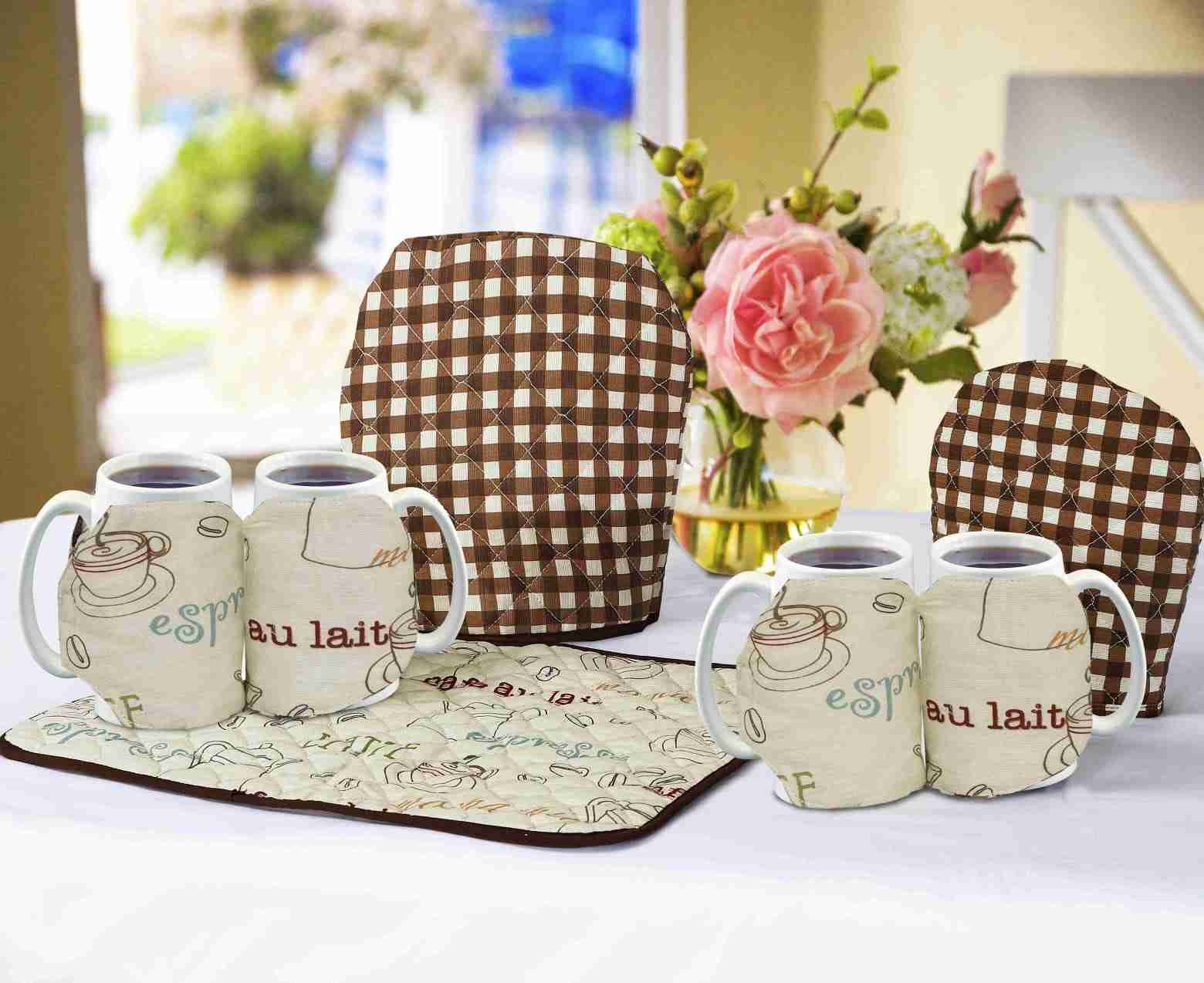 7Pcs Quilted Tea Cozy Set Maze
