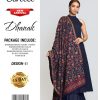bareeze embroidered dhanak suit