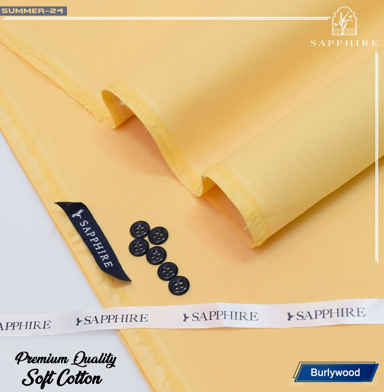 sapphire soft cotton burlywood