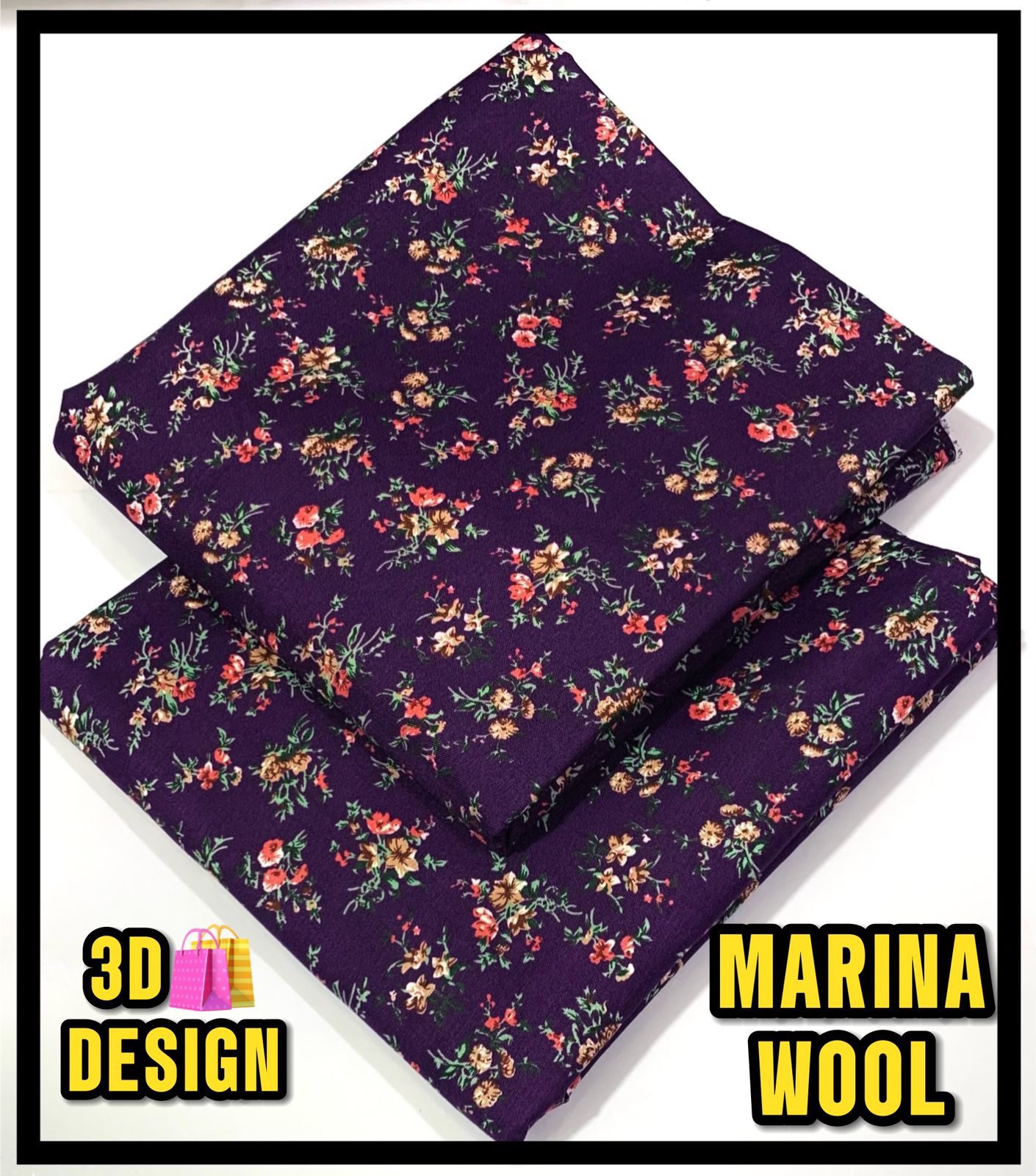 All Over Digital Printed Marina Wool-2PC
