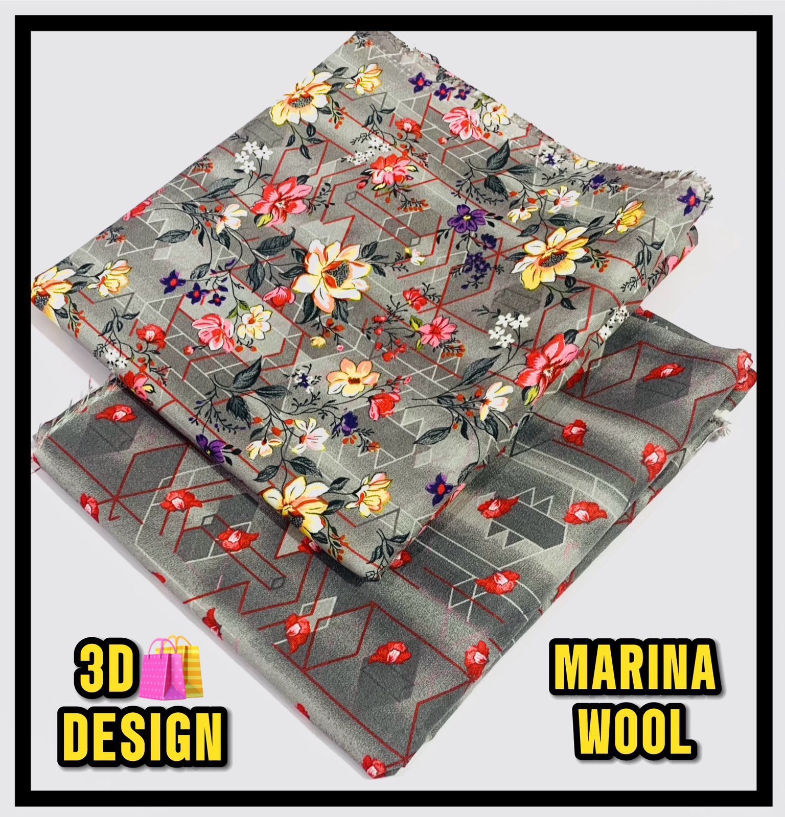 All Over Digital Printed Marina Wool-2PC