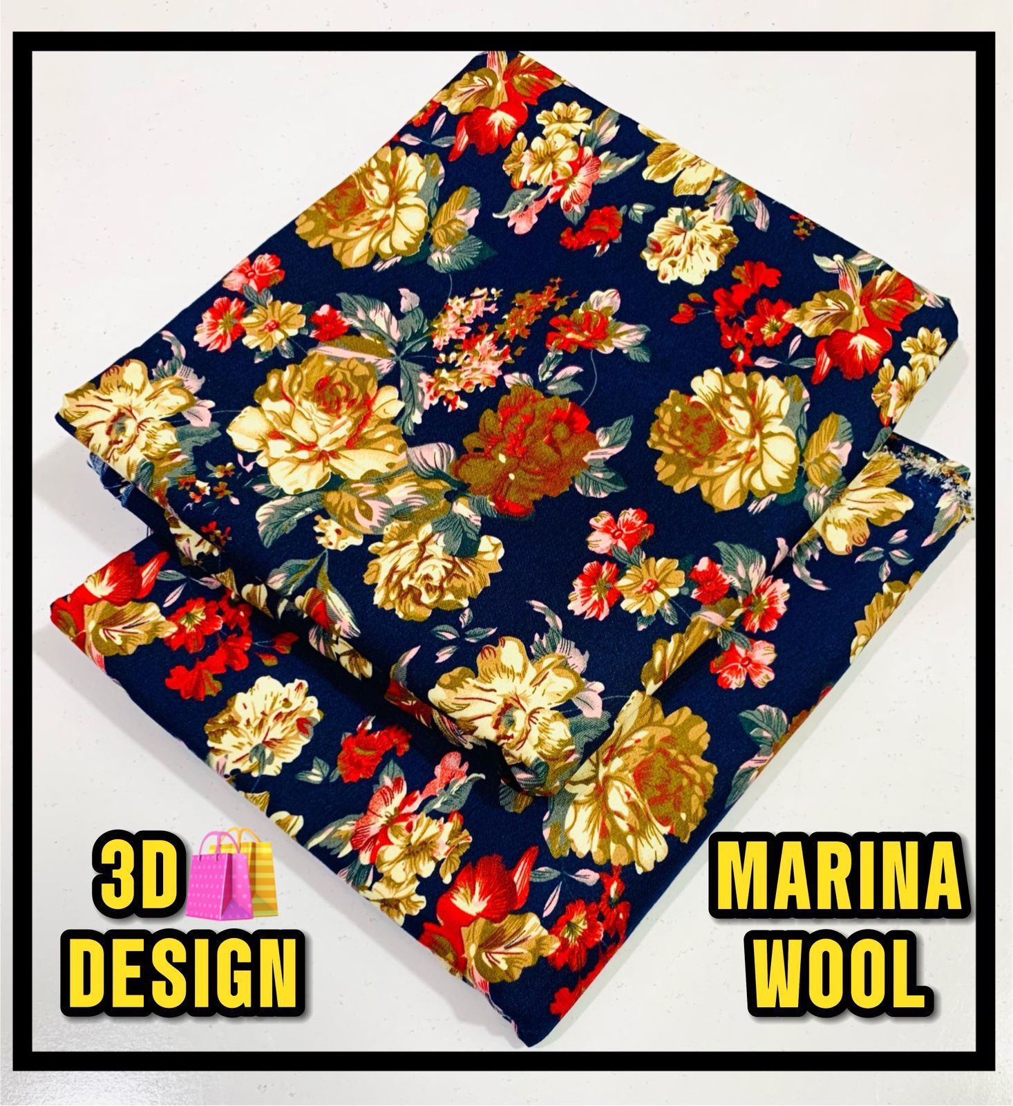 All Over Digital Printed Marina Wool-2PC