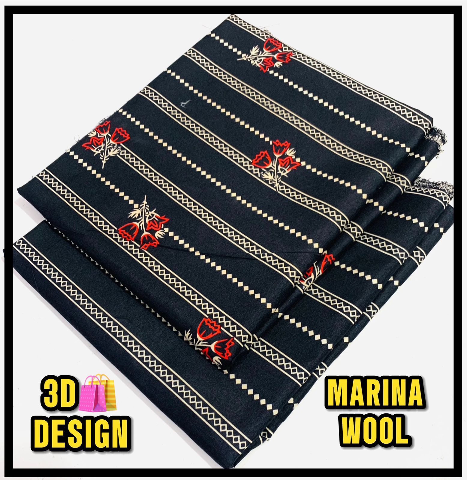 All Over Digital Printed Marina Wool-2PC