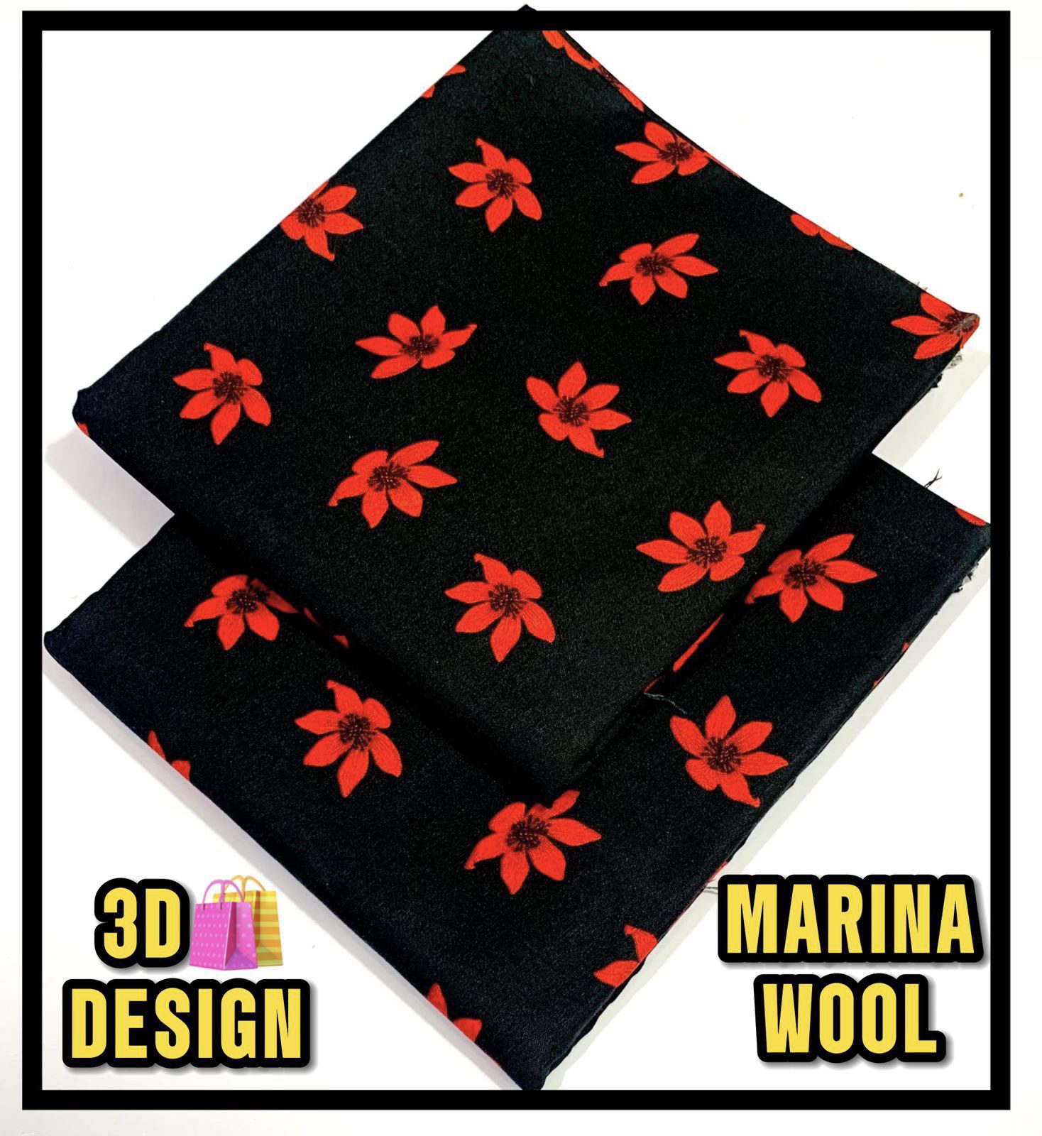 All Over Digital Printed Marina Wool-2PC