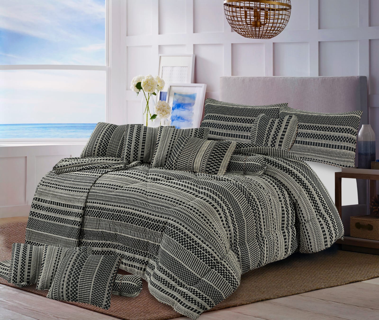 Diamond Plus Comforter Quilt Set 14 PCS